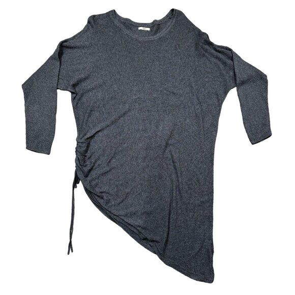 Maurices Womens Size 1 Gray Asymmetrical Knit Sweater Dress Tunic Top XL Knit - Picture 5 of 16